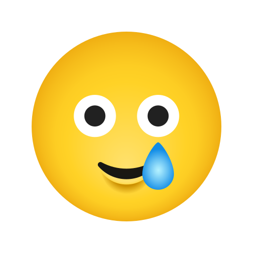 Visage Souriant Avec Une Larme
