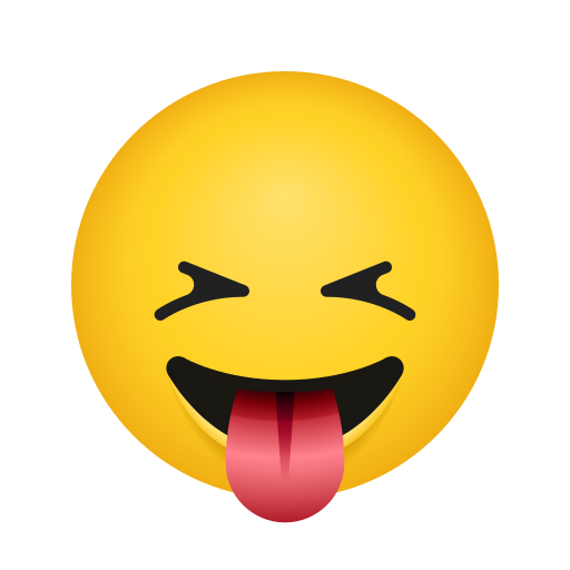 Visage Qui Tire La Langue Les Yeux Plissés