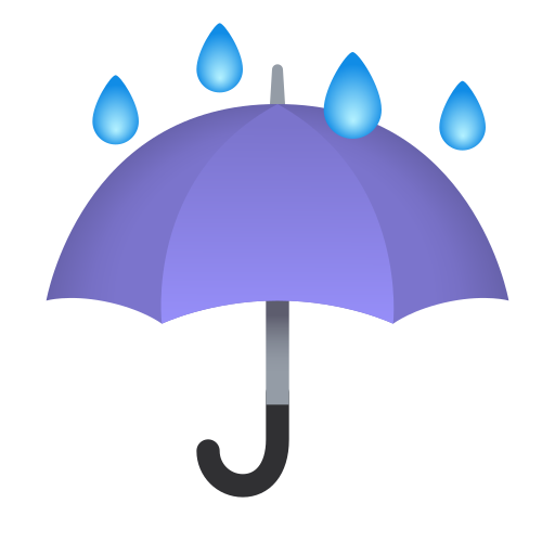 Parapluie Avec Gouttes De Pluie