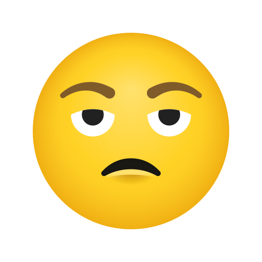 Скучает эмодзи 😒