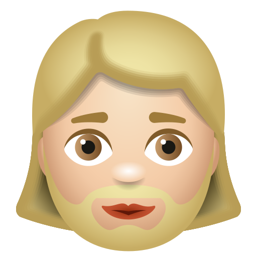 Femme: Peau Moyennement Claire, Barbe