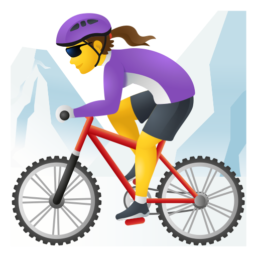 Femme En VTT