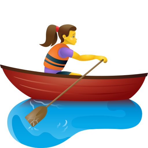 Rameuse Dans Une Barque