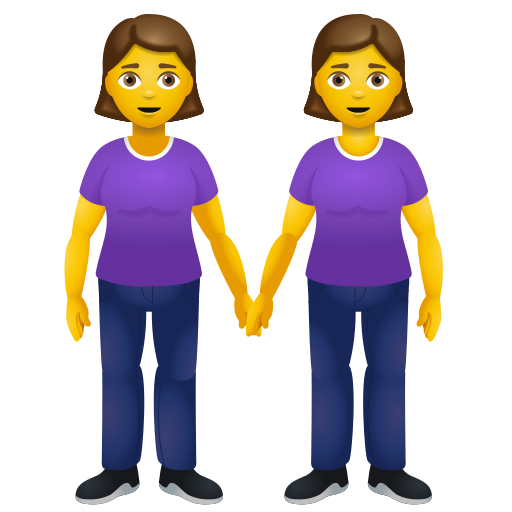 Deux Femmes Se Tenant La Main