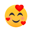 Rosto Sorridente Com Corações