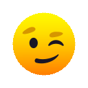 Подмигивает