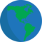 Globus zobrazující Ameriku