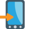 Mobilní telefon se šipkou