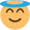 Usmívající se tvář se svatozáří