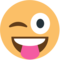 Mrkající obličej s jazykem