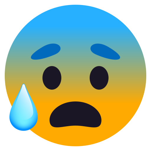 Anxious Face with Sweat for JoyPixels 10.0