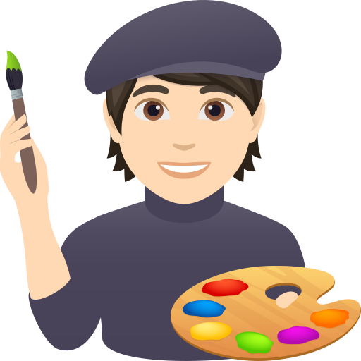 Художник: очень светлый тон кожи для JoyPixels 10.0