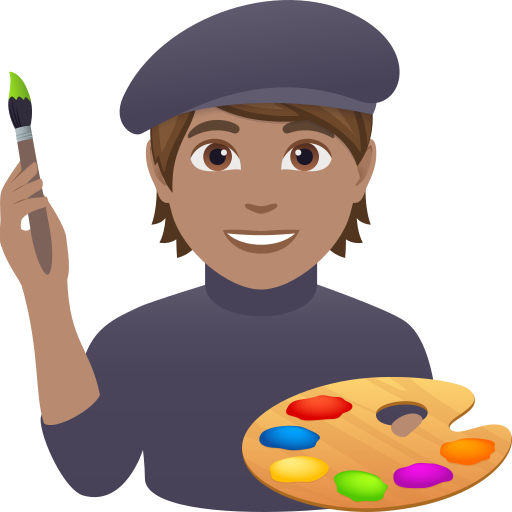 Художник: середній тон шкіри для JoyPixels 10.0