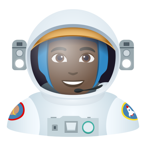 Astronauta: Pele Escura para JoyPixels 10.0