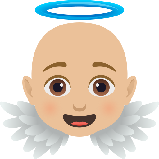 Янголятко: світлий тон шкіри для JoyPixels 10.0