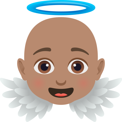 Bebê Anjo: Pele Morena para JoyPixels 10.0