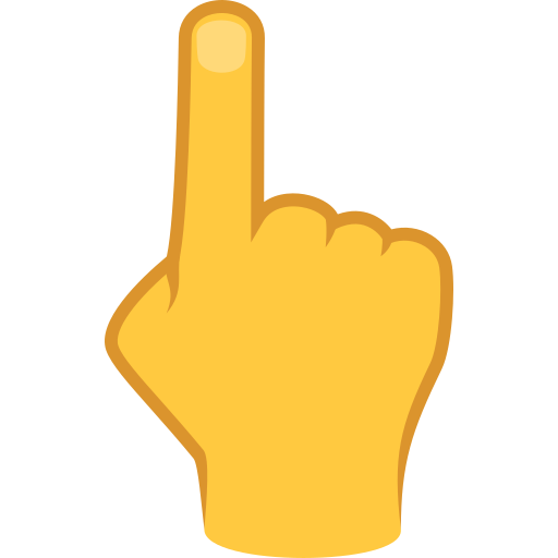 Указывающий вверх палец для JoyPixels 10.0