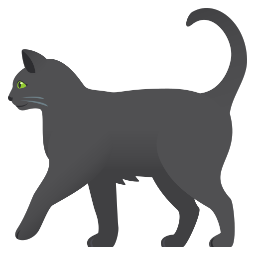Чорний кіт для JoyPixels 10.0
