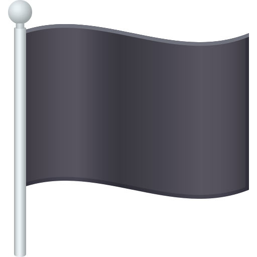 Bandeira Preta para JoyPixels 10.0