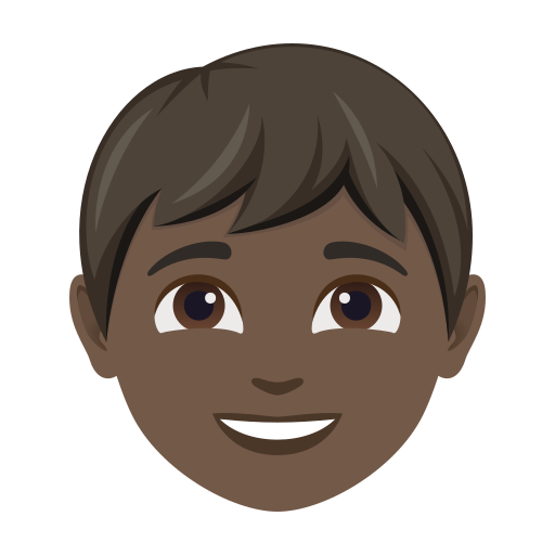Menino: Pele Escura para JoyPixels 10.0
