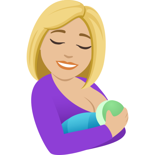 Кормление грудью: светлый тон кожи для JoyPixels 10.0