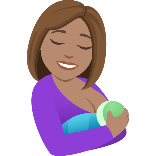 Amamentando: Pele Morena para JoyPixels 10.0