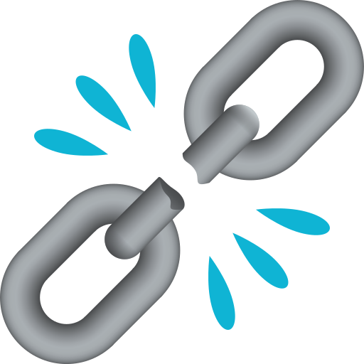 Corrente quebrada para JoyPixels 10.0