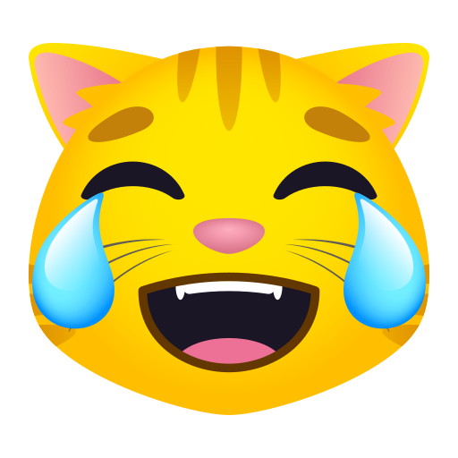 Смеющийся до слез кот для JoyPixels 10.0