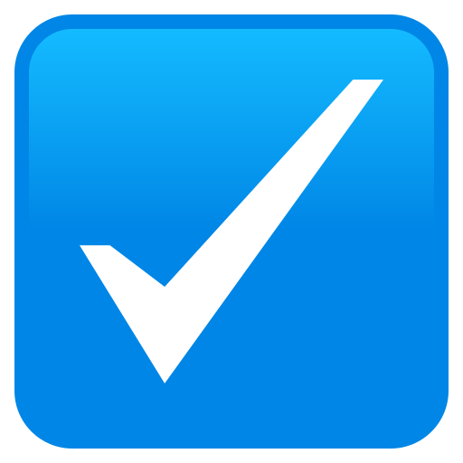 Галочка в квадраті для JoyPixels 10.0