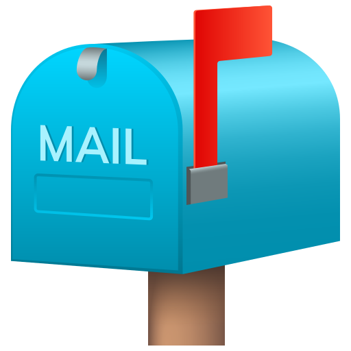 Kotak surat tertutup dengan bendera terangkat untuk JoyPixels 10.0