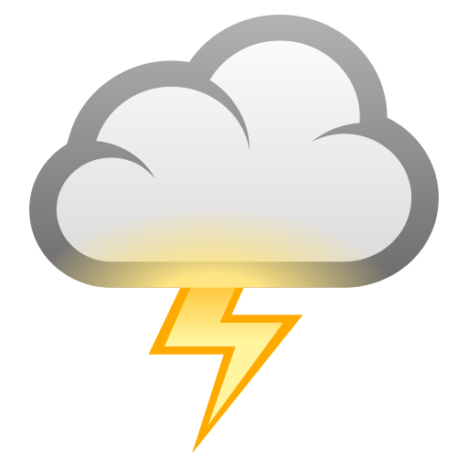 Wolk met bliksem voor JoyPixels 10.0