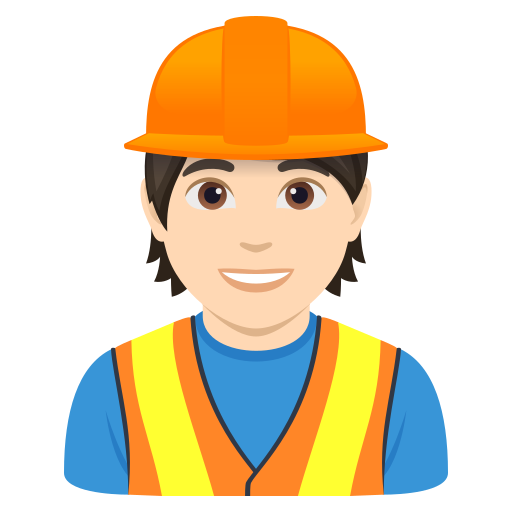 Строитель: очень светлый тон кожи для JoyPixels 10.0