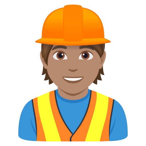 Trabalhador De Construção Civil: Pele Morena para JoyPixels 10.0