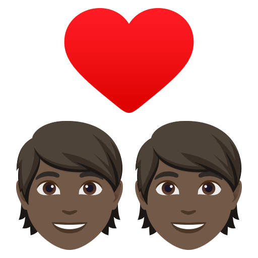 Закохана пара: дуже темний тон шкіри для JoyPixels 10.0