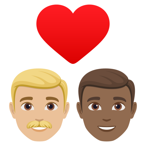 Casal Apaixonado: Homem, Homem, Pele Morena Clara, Pele Morena Escura para JoyPixels 10.0