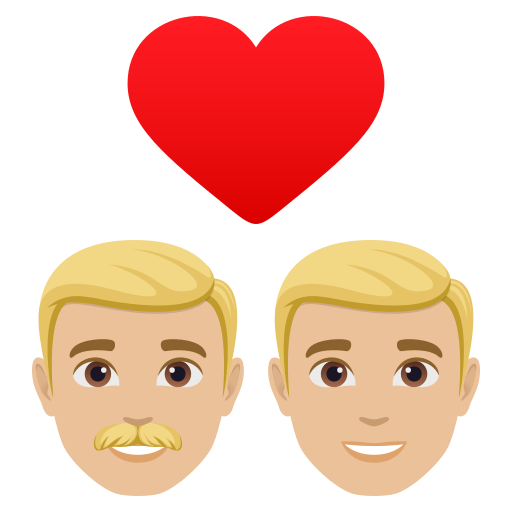 Casal Apaixonado: Homem, Homem, Pele Morena Clara para JoyPixels 10.0