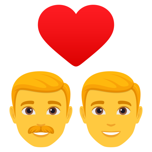 Ζευγάρι με καρδιά: άντρας, άντρας για JoyPixels 10.0