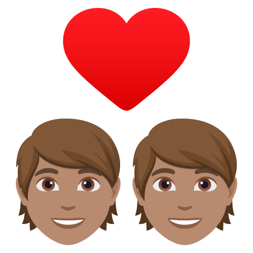 Casal Apaixonado: Pele Morena para JoyPixels 10.0
