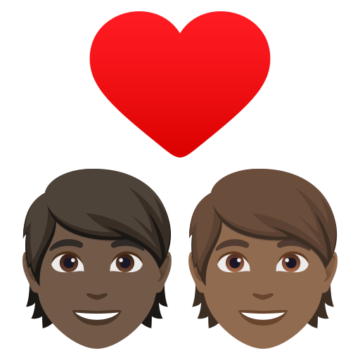 Закохана пара: дорослий дорослий дуже темний тон шкіри темний тон шкіри для JoyPixels 10.0