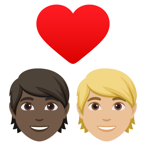 Casal Apaixonado: Pessoa, Pessoa, Pele Escura, Pele Morena Clara para JoyPixels 10.0