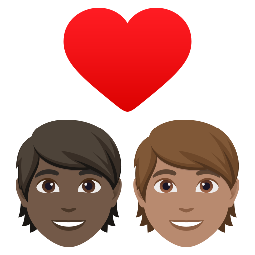 Закохана пара: дорослий дорослий дуже темний тон шкіри середній тон шкіри для JoyPixels 10.0