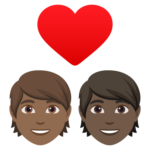 Casal Apaixonado: Pessoa, Pessoa, Pele Morena Escura, Pele Escura para JoyPixels 10.0