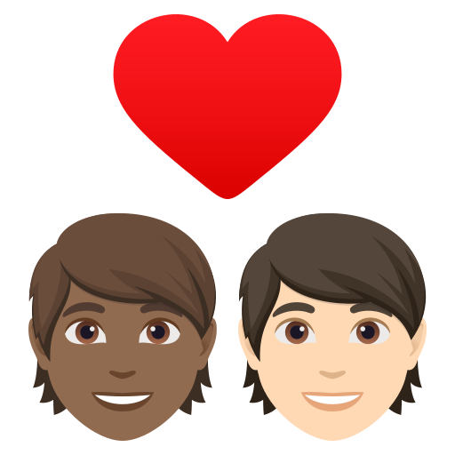 Casal Apaixonado: Pessoa, Pessoa, Pele Morena Escura, Pele Clara para JoyPixels 10.0