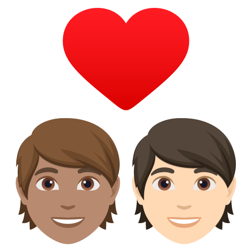 Casal Apaixonado: Pessoa, Pessoa, Pele Morena, Pele Clara para JoyPixels 10.0