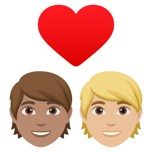 Casal Apaixonado: Pessoa, Pessoa, Pele Morena, Pele Morena Clara para JoyPixels 10.0