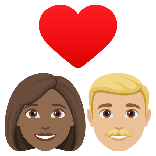 Закохана пара: жінка чоловік темний тон шкіри світлий тон шкіри для JoyPixels 10.0