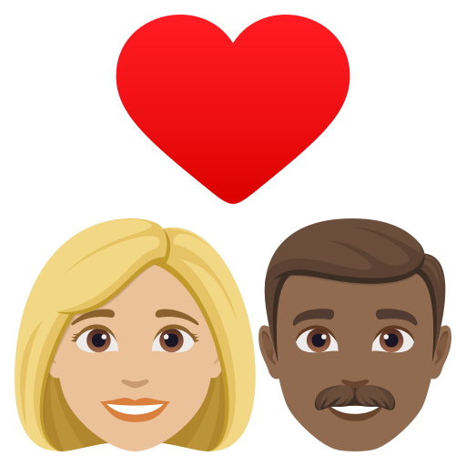 Casal Apaixonado: Mulher, Homem, Pele Morena Clara, Pele Morena Escura para JoyPixels 10.0