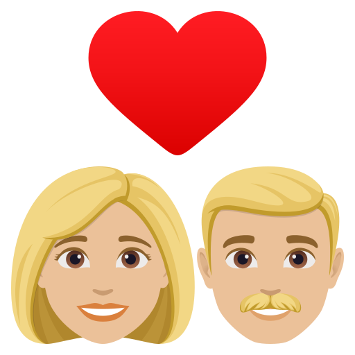 Casal Apaixonado: Mulher, Homem, Pele Morena Clara para JoyPixels 10.0