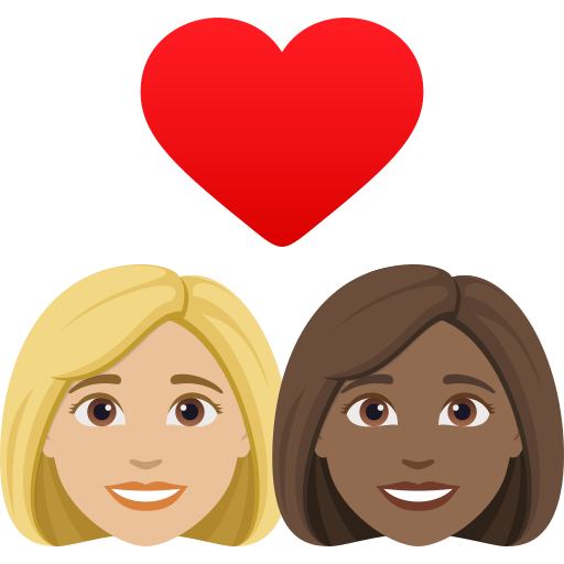 Casal Apaixonado: Mulher, Mulher, Pele Morena Clara, Pele Morena Escura para JoyPixels 10.0