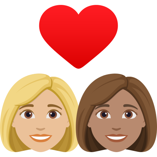 Casal Apaixonado: Mulher, Mulher, Pele Morena Clara, Pele Morena para JoyPixels 10.0